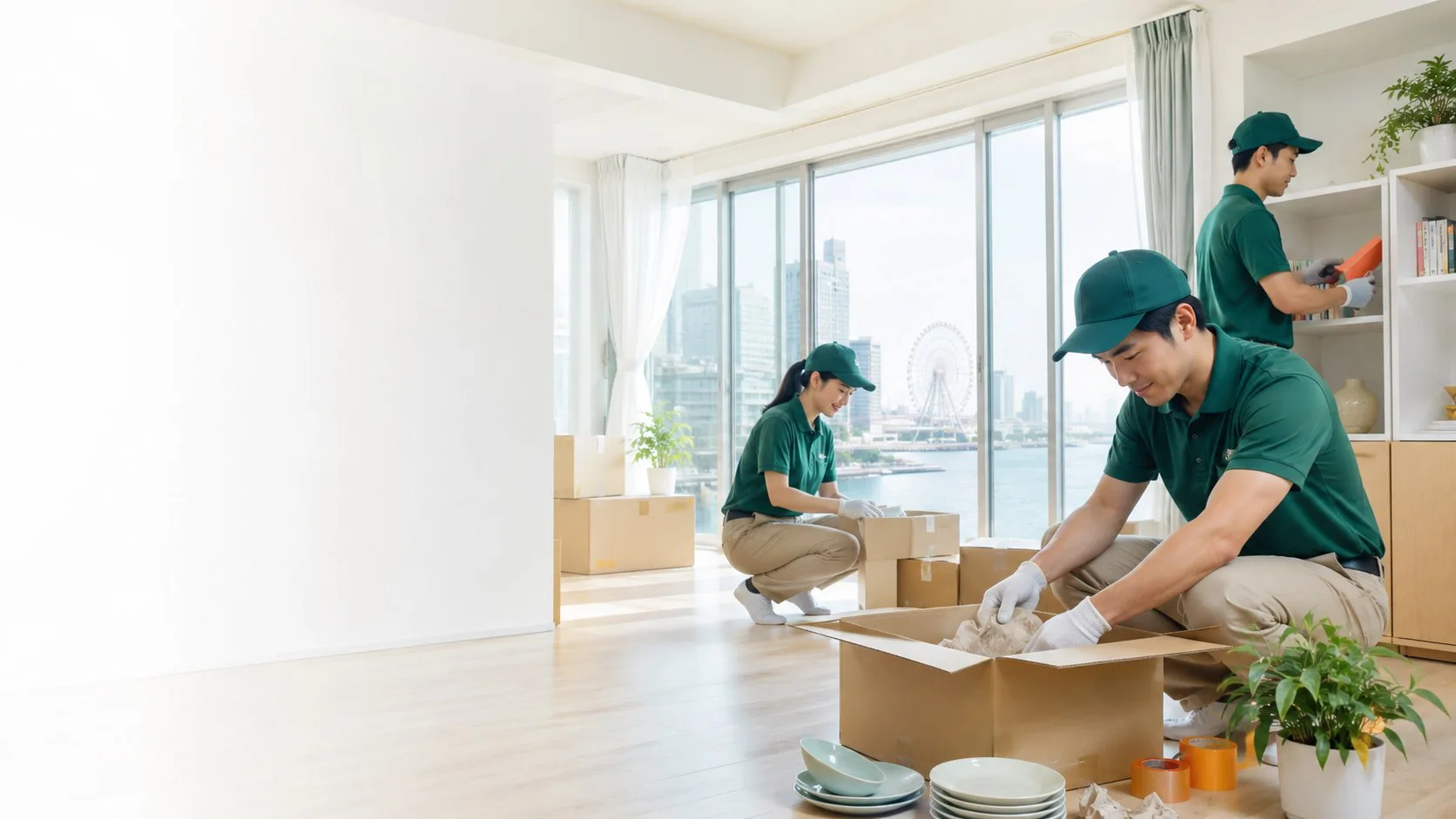 片付けの箱詰め作業イメージ